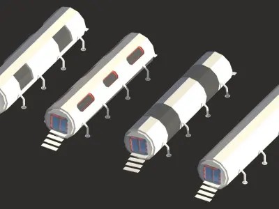 Space Icons Low-poly 3D model