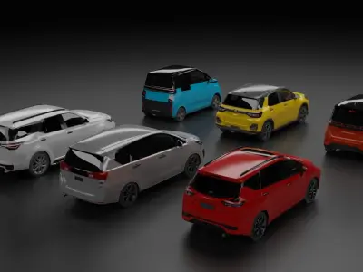 Traffic Car Low-poly 3D model