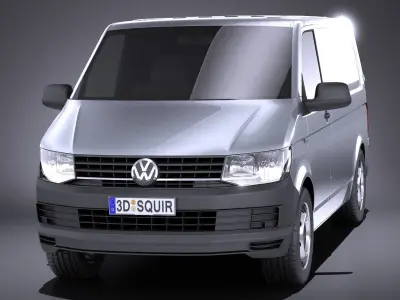 Volkswagen Transporter Panel Van T6 2016 VRAY 3D model