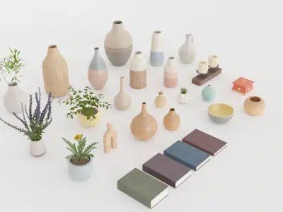 Collection 31 Decorative Interior Objects 3D model