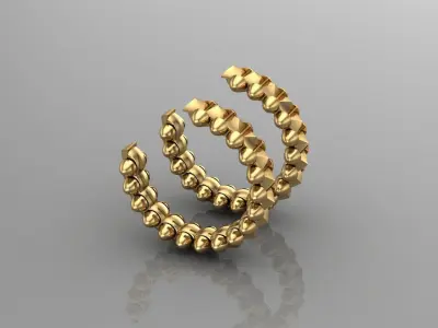 Earrings Clash-Small model  3D print model