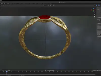 Gold Ring Model 3d print model 3D print model