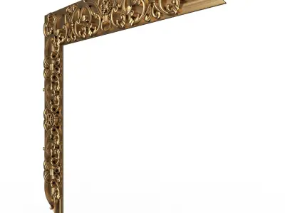 Corner Carved Plaster Molding Decoration 016 Low-poly 3D model