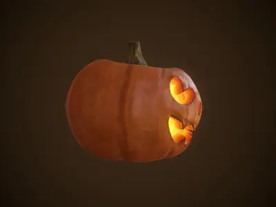 Pumpkin Halloween Low-poly 3D model