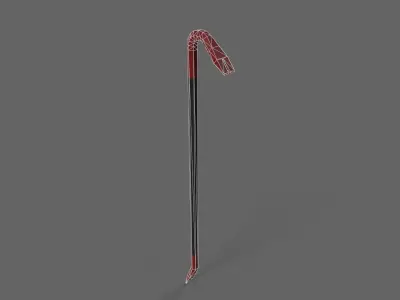 PBR Crowbar V3BlackRed Low-poly 3D model