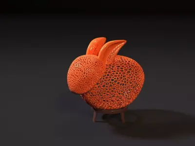 Rabbit on a stand 3D print model