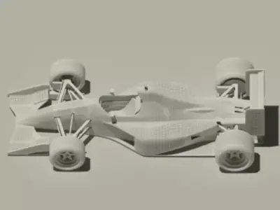 Jordan 191 Formula 1 racing car 3D model