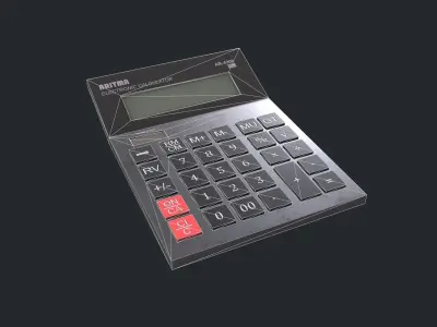 Calculator Low-poly 3D model