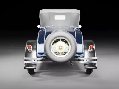 1929 Retro Car Classic Pre-War Car 3D Model 3D model