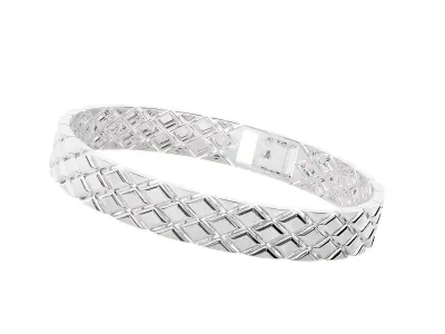 High Jewelry Plain Gold Bracelet 3dm stl renders details 3D print model