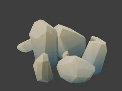 Low Poly Stone Pack Low-poly 3D model