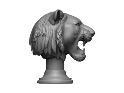 tiger head bust 3D print model