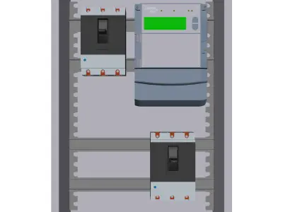 Outdoor mounting electricity metering panel Free 3D model