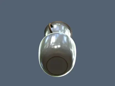 Old Metallic Vase Low-poly 3D model