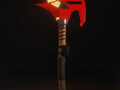 Fire axe Free low-poly 3D model