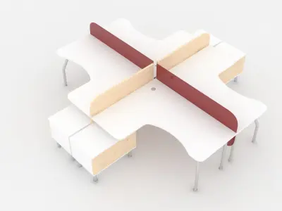 Executive Office Desk 3D model