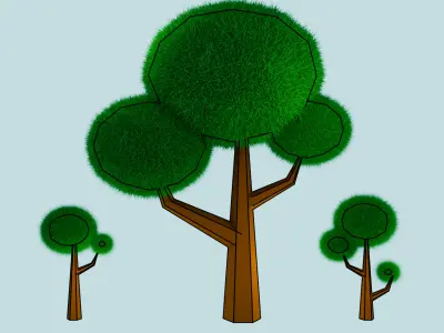 Shaggy TREE  Free low-poly 3D model