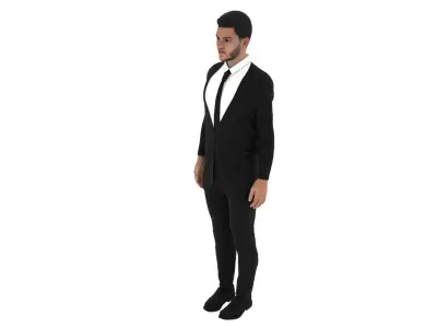 Ederson man in tuxedo Low-poly 3D model