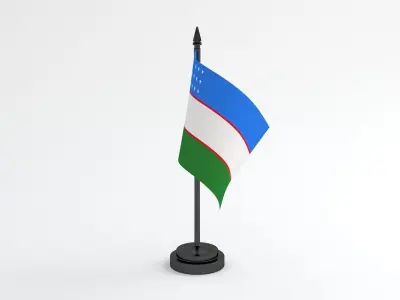 Table Flag Uzbekistan 3D model