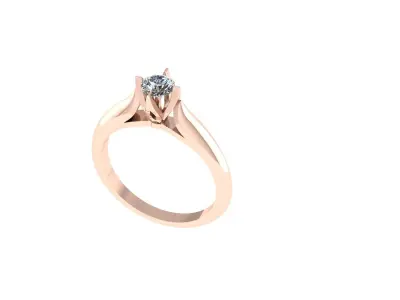 Engagement ring 18 mm 3D print model