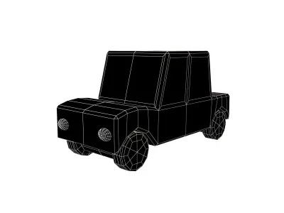 Cartoon Car v1 002 Low-poly 3D model