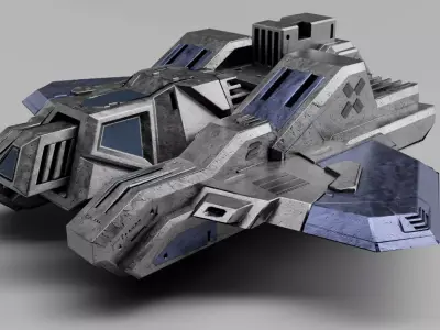 Star Speeder Low-poly 3D model