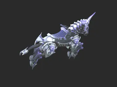 Medieval mount animation Low-poly 3D model