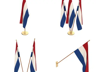Holland Flag Pack 3D model