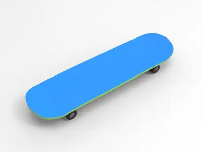 Skateboard Low-poly 3D model