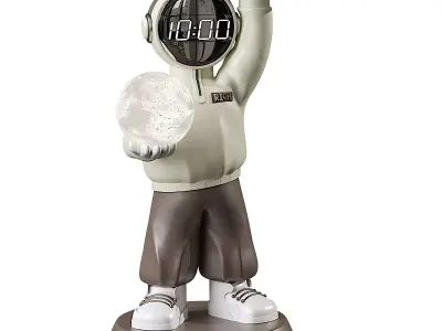 Creative Astronaut Statue 3D model