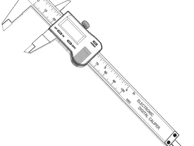 Digital Caliper 3D model