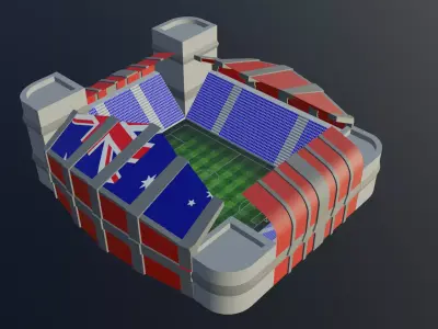 Football Stadium - Australia Low-poly 3D model