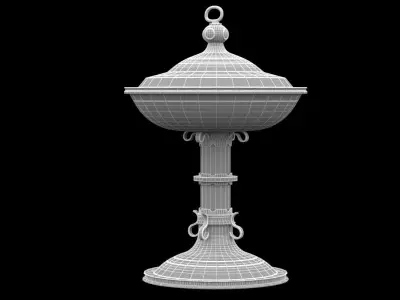 Decoration 19 gold cup 3D model