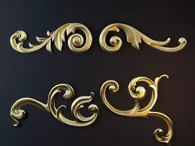 Ornament Gold 06 3D model