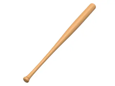 Wooden Baseball Bat Low-poly 3D model purchase