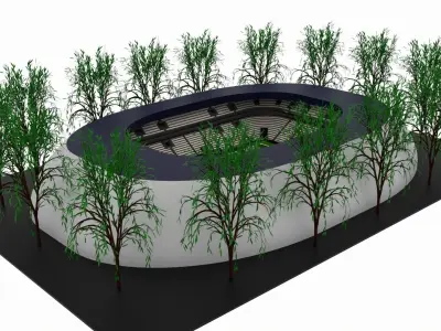 American football stadium 3D model purchase