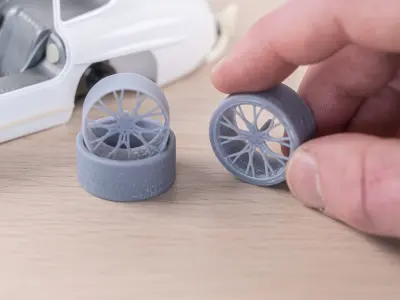 24th scale model car wheel V1 3D print model