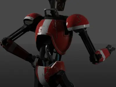 Robot Unreal Unity Free low-poly 3D model