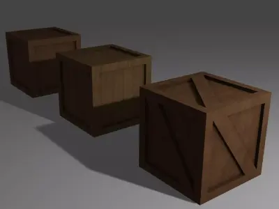Stylized Lowpoly Boxes Free low-poly 3D model
