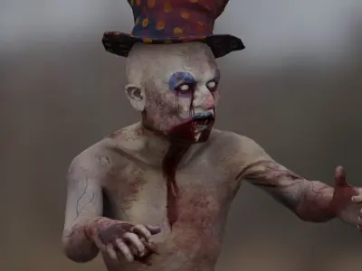 Scary Clown 2 Low-poly 3D model