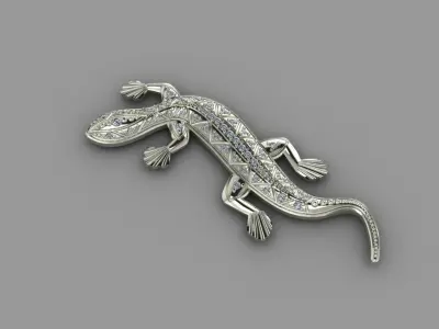 Gecko Ear Cuff Earrings 3D print model 3D print model