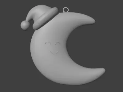 Jolly Crescent Moon 3D print model