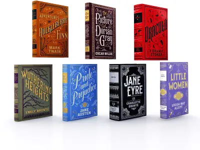 50 BOOKS penguin classics 3D model