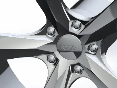 Wheels Foose Qualifier Concave 19 inch for scale model  3D print model