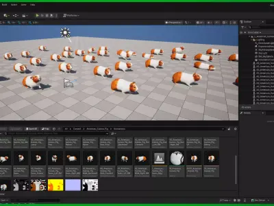 American Guinea Pig Low-poly 3D model