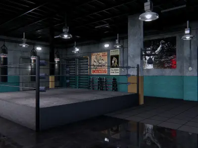 fitness room  interior 3D model