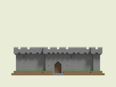 Castle Walls 3D model