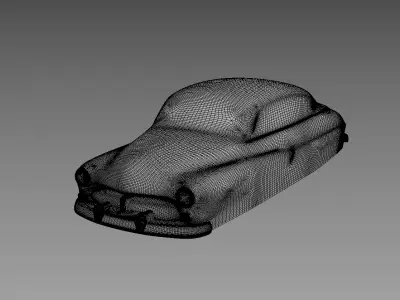 The silhouette of the car 1949 Mercury Eight Coupe 3D print model