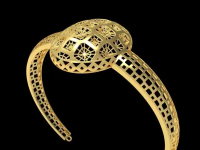 Fusion Gold Wristband RABBW06 3D print model