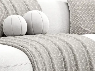 Kendall Velvet Sofa By Highfashionhome 3D model